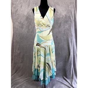 Vintage Y2K Rabbit Designs Babydoll Dress Size 10 Hankerchief Hem Fairycore